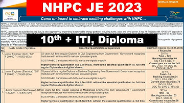 NHPC JE recruitment 2023 | NHPC Online Form 2023 Kaise Bhare | How to Fill NHPC JE Online Form 2023