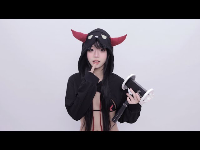 🥰晓美 Xiao Mei ASMR  舔耳口腔音喘息 Ear Licking  Licking And Eating Ear Licking