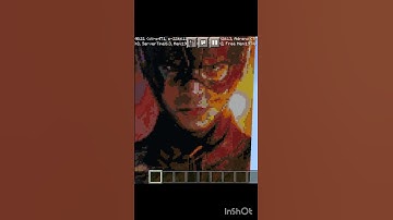 Minecraft pixel art of the flash  logo #shortfeed #shorts #minecraft