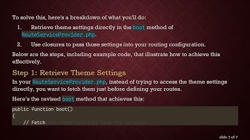 How to Pass Data from Database to RouteServiceProvider in Laravel
