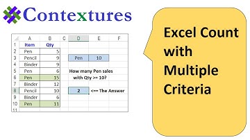 Excel Count With Multiple Criteria - COUNTIFS Function