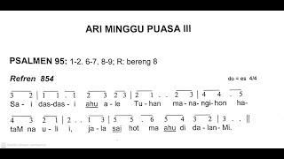 [Batak Toba] Minggu, 8 Maret 2026 - ARI MINGGU PUASA III (Patoluhon) - Psalmen Hatopan - Taon A