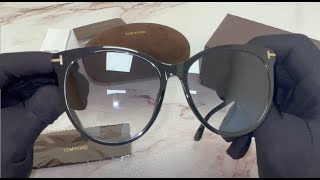 Unboxing Tom Ford Sunglasses Maxim FT0787 01B Shiny Black/Grey Gradient 59-16-140