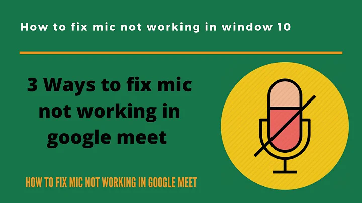 [Solved] Mic not working in Google meet|hangouts|how to fix microphone not working in windows 10