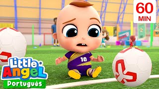 Jogo Futebol de Tenis Amarado | Little Angel | Moonbug Kids | Músicas Infantis em Português