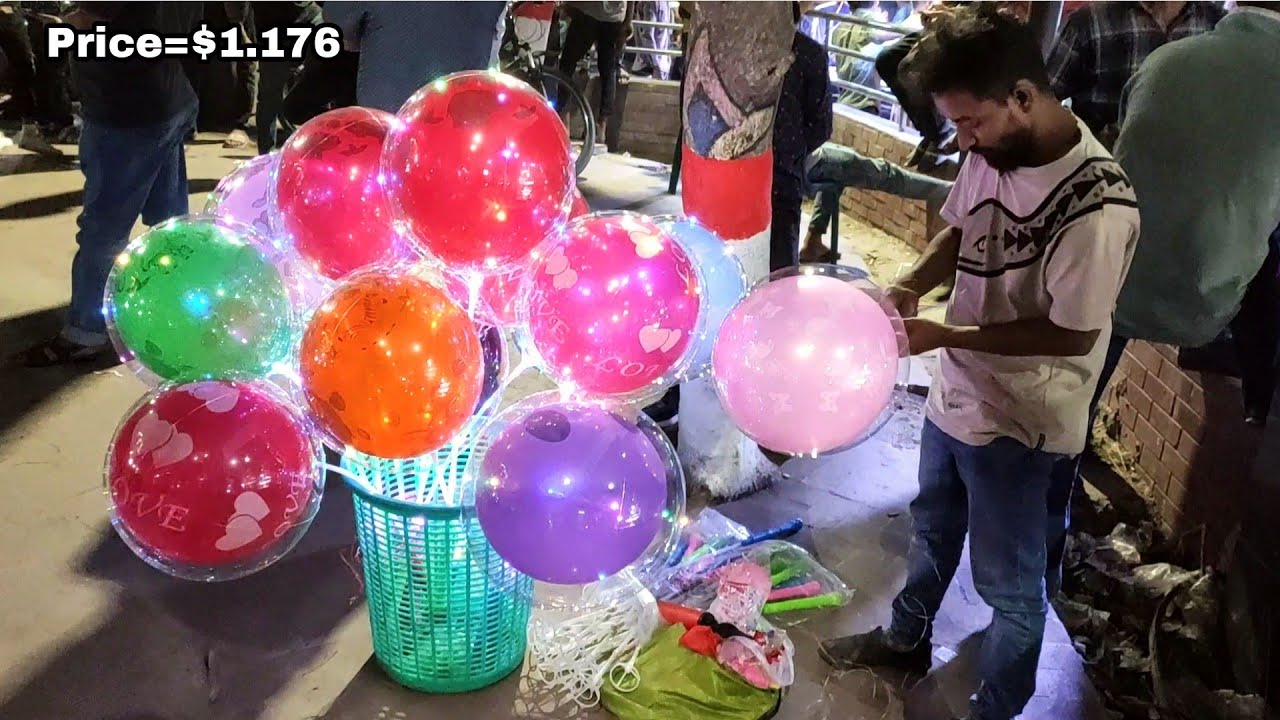 Изготовление светящихся шаров на ярмарке // Mr.keenhacker