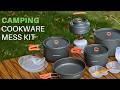 Odoland 18pcs Camping Cookware Large Size Hanging Pot Pan Kettle Set |Odoland 18pcs Camping Cookware