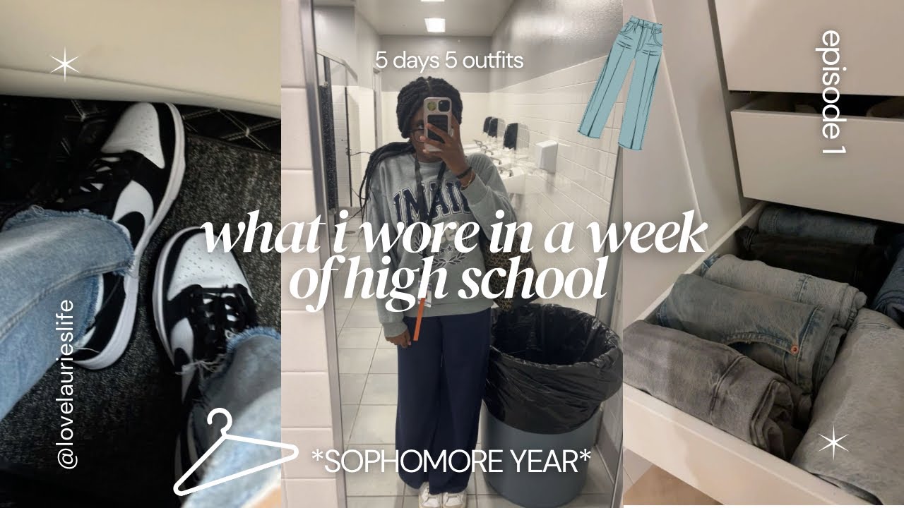 WHAT I WORE IN A WEEK OF HIGHSCHOOL *sophomore year* | Laurie’s Life | 