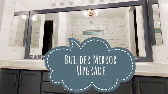 Mirror Frame DIY: How To Update A Basic Bathroom Mirror - Our Faux