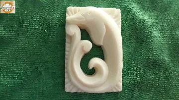 Simple soap carving/ How to carve a dolphin/ Simple composition.