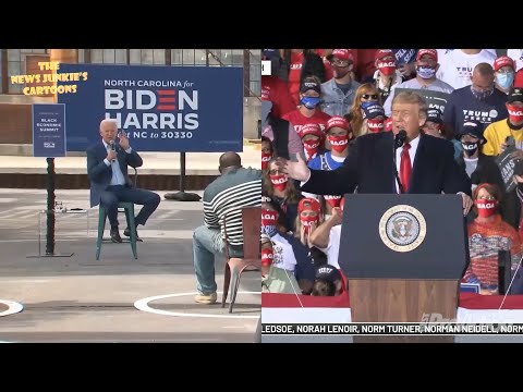 Donald Trump Rallies Vs Joe Biden Rallies.