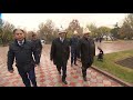 Президент Алмазбек Атамбаев открыл в городе Бишкек сквер Дружбы народов Кыргызстана и России
