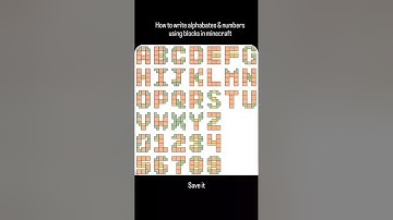 || How to write alphabet & numbers using blocks in Minecraft || #minecraft #education #gaming