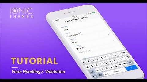 Ionic Form Handling & Validation
