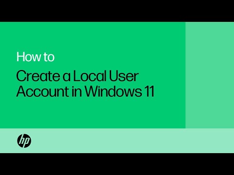 How to create a Local User Account in Windows 11 | Product Category | HP Support