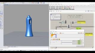Grasshopper 3d: Easy  Find the volume of a liquid in any bottle