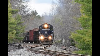 Woodchip Tie Train Chase from Winn to Greenbush -5/6/21