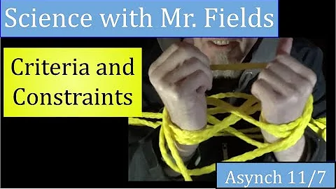 Criteria & Constraints 11/9 Asynchronous School