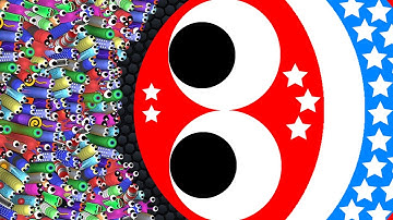 Slither.io 1 Troll Hacker Snake vs A.I. Snakes Epic Slitherio Gameplay