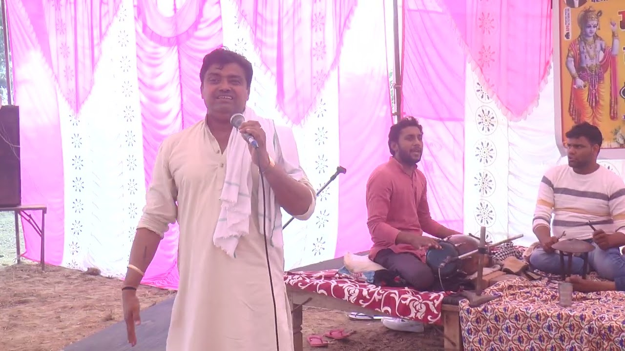 महाभारत की न्यू कथा सुनाई महाभारत सम्राट पप्पू शास्त्री जी माता रानी के मंदिर पर ग्राम आजादपुर में