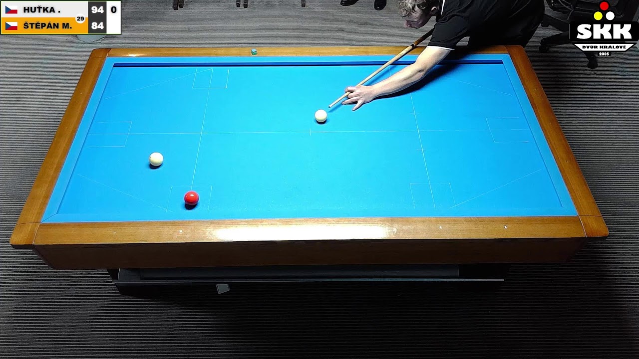 Czech league | Balkline 52/2 | 4th class | 10th round | Štěpán Huťka v Milan Štěpán