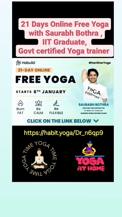 Free Yoga:  21 days with Saurabh Bothra #yogaeveryday #habuild #shortsfeed #ytshorts @saurabhbothra