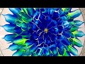 How to paint a dahlia flower with a spoonacrylic pour paintingacrylic pouringfluid art