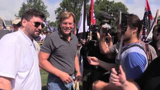 DAVID DUKE Former KKK Leader in Charlottesville "Here To Fulfill Promise of Donald Trump" 8/12/17