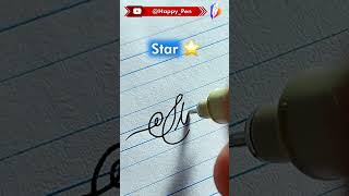 Cursive writing Star