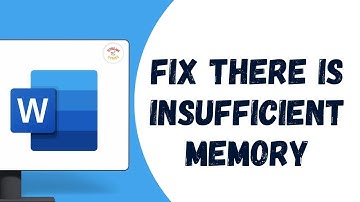 How to Fix there is insufficient memory or disk space in Microsoft Word