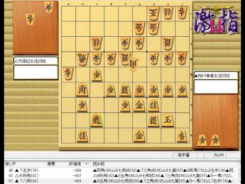 将棋 棋譜並べ ▲相川春香女流初段 vs △竹俣紅女流初段 第11回白瀧あゆみ杯争奪新人登竜門戦 「技巧２」の棋譜解析 No.349