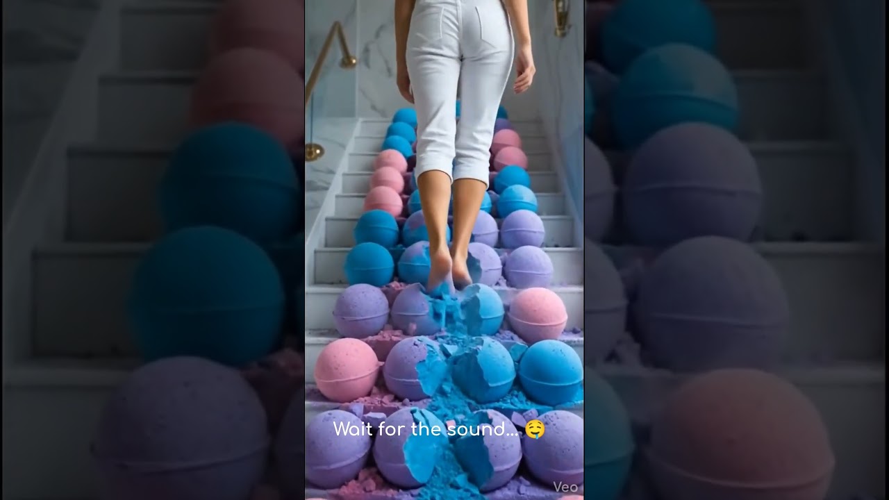 Crushing Bath Bombs! 💣💥 Satisfying AI Video 