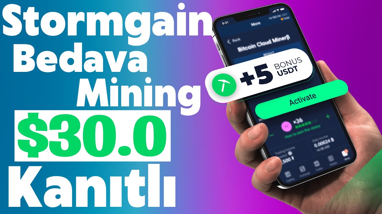 STORMGAİN BEDAVA MİNİNG YAP DOLAR KAZAN !!! PARA KAZANDIRAN UYGULAMALAR