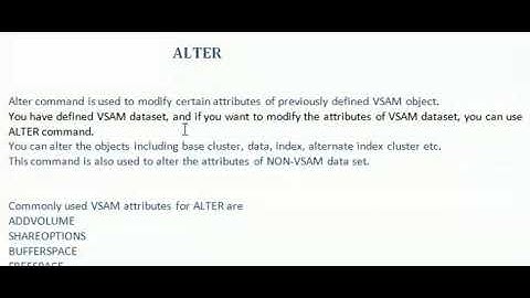 VSAM  -   AMS Commands