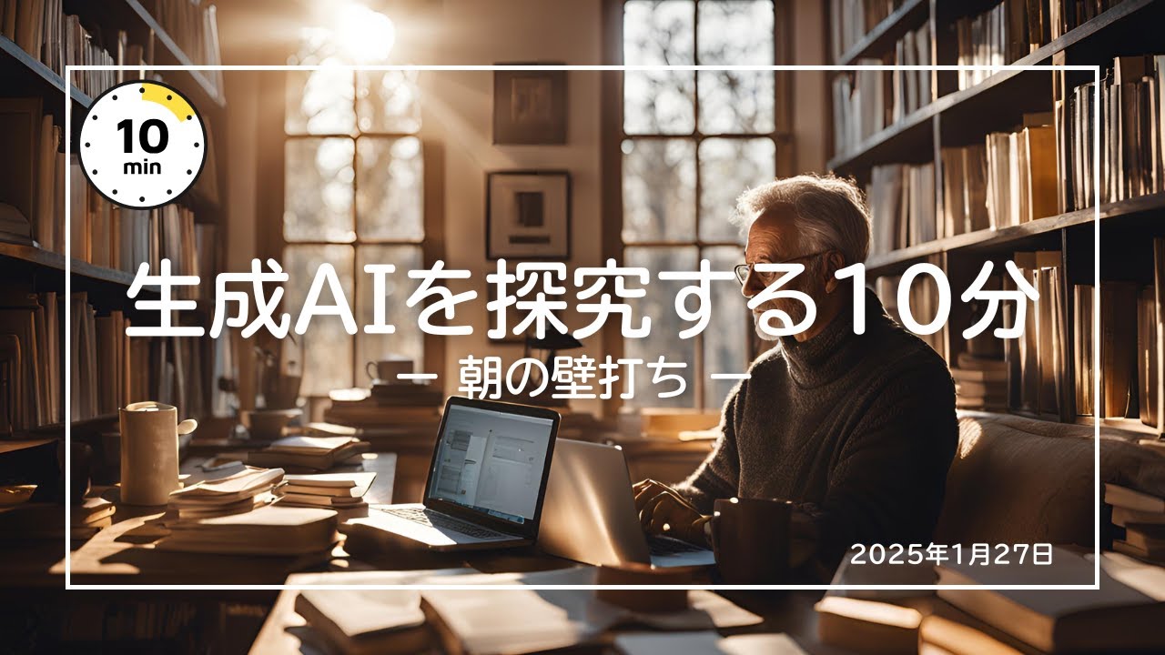 生成AIを探究する10分〜朝の壁打ち〜2025年1月27日