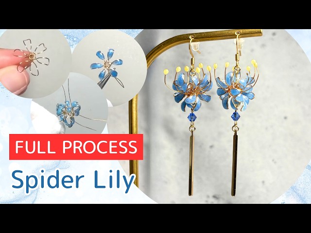 How to make resin SAKURA/cherry blossoms earring (2021, English
