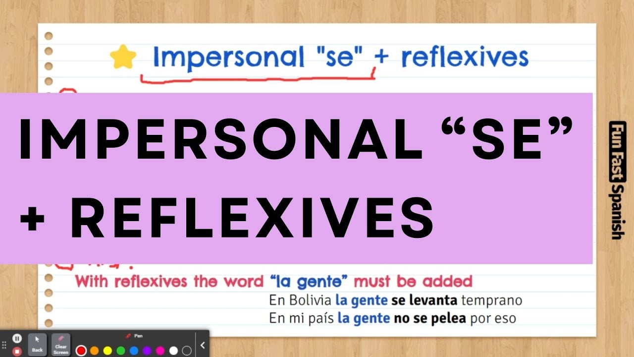 Lesson 122. Impersonal Spanish with Reflexive Verbs | Speak Generally and Naturally