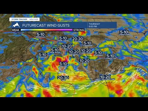 Thunderstorms with a cold front Thursday - YouTube