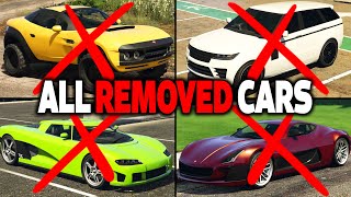 GTA 5 Online  ALL REMOVED CARS (Rockstar Games Removes Cars From GTA Online)