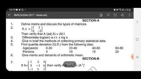 Business mathematics and statistics previous year question paper ||Bcom  SOL (DU) || Bcom BMS exam