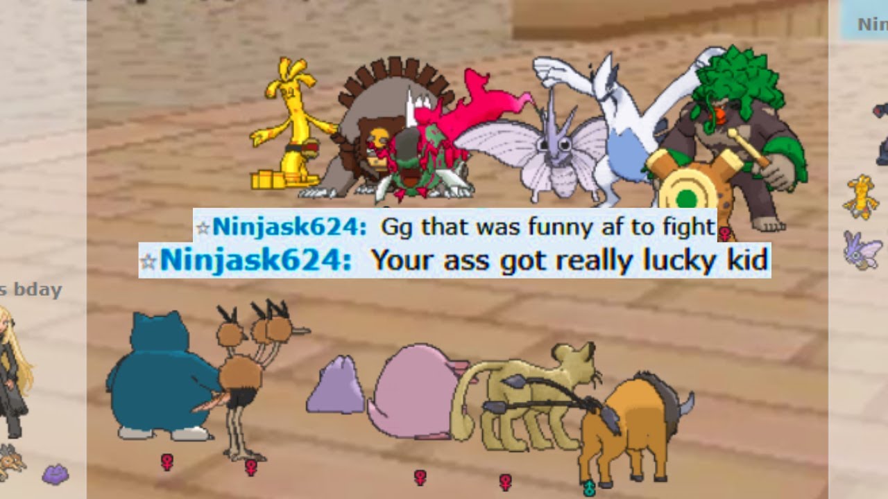 WHEN YOU TROLL WITH FULL GEN 1 MONO NORMAL ON POKEMON SHOWDOWN!!
