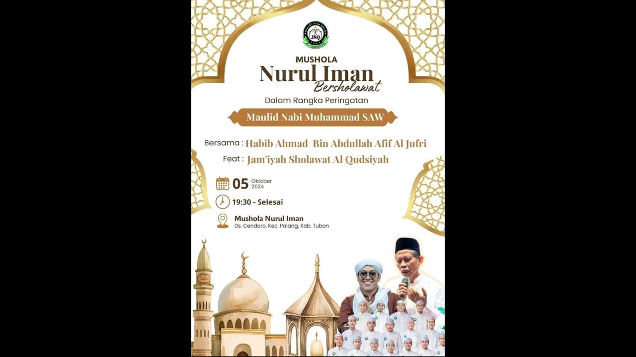 MUSHOLA NURUL IMAN BERSHOLAWAT BERSAMA HABIB AHMAD BIN ABDULLAH AFIF AL JUFRI || CENDORO - PALANG