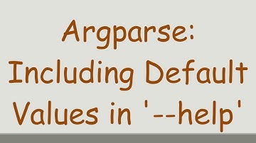 Argparse: Including Default Values in 