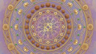 SACRED RUDRAKSHA & GOLD LOTUS Mandala 4K | GEOMETRIC SACRED | Art for TV | Meditation & Relaxation screenshot 5