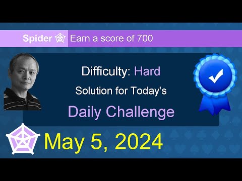 Microsoft Solitaire Collection: Spider - Hard - May 5, 2024