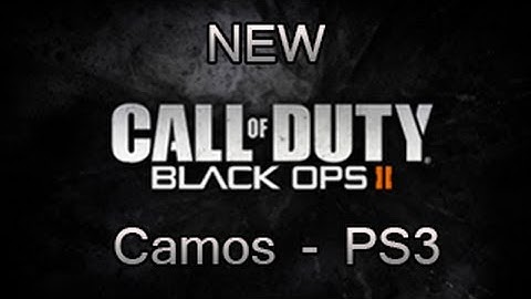 New Call Of Duty Black Ops 2 Camos - PS3