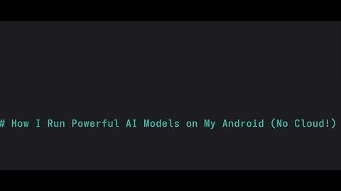 How I Run Powerful AI Models local LLMs on My Android Phone (No Cloud!) 🤯