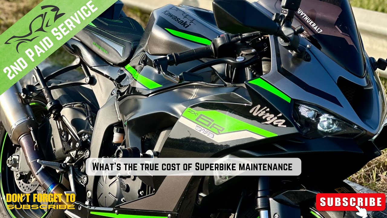Kawasaki Zx6R 2024 Second Service Surprise 🤯 What's the True Cost of Superbike Maintenance? 