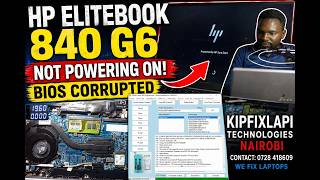 HP ELITEBOOK 840 G6 NOT POWERING ON REPAIR, MOTHERBOARD REPAIR, BIOS CORRUPTED. #repair #subscribe
