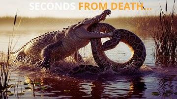 Most Heartwarming Rescue Ever – Heroic Team Saves Giant Python From Attacking Alligator